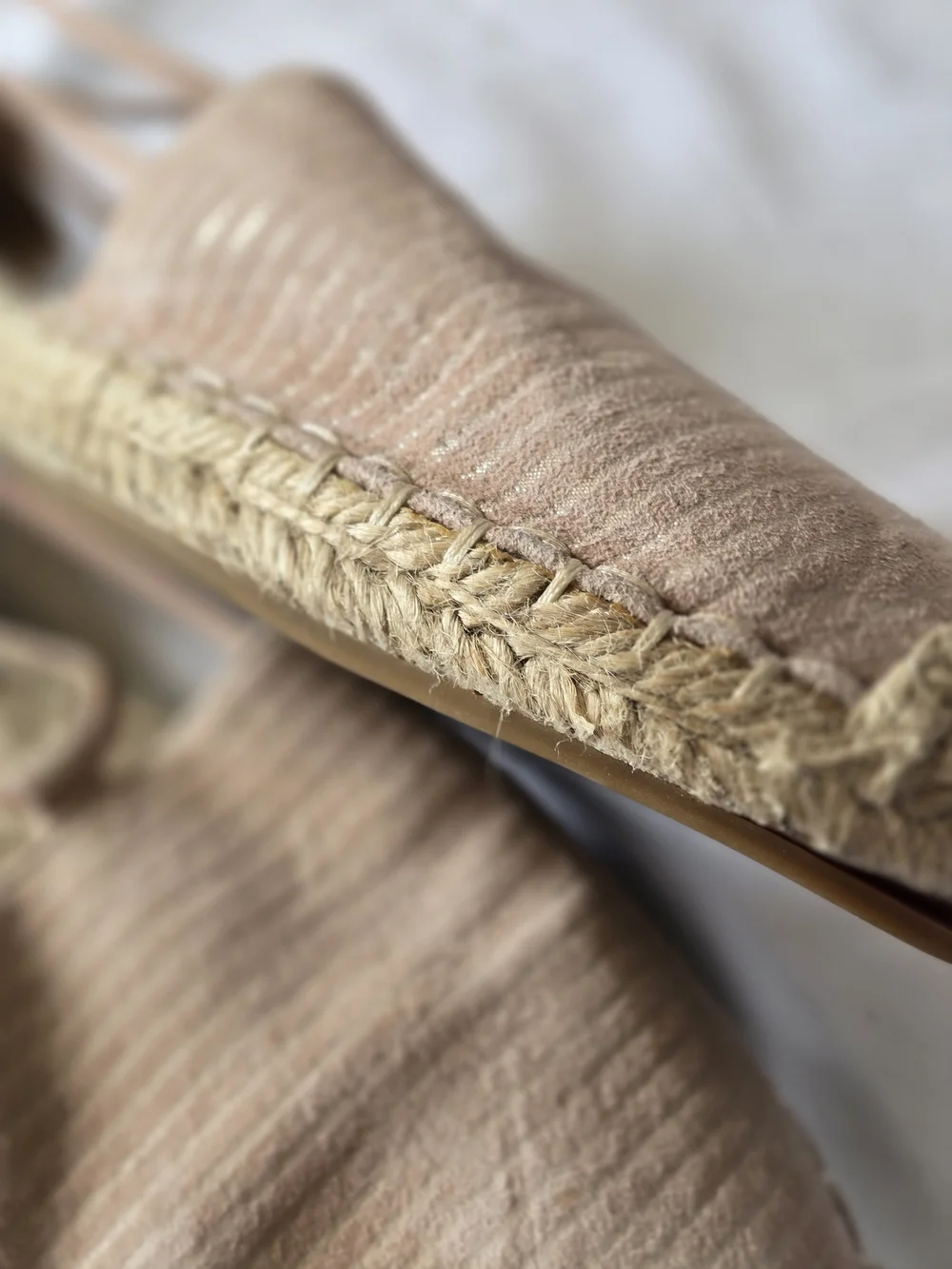 Eileen Fisher Metallic Stripe Suede Lace Up Espadrille Flats